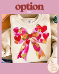 January Launch Heart Bow - Crewneck